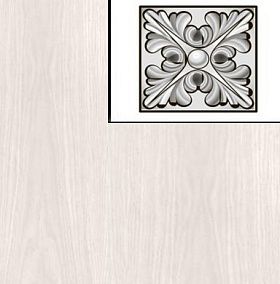 Декоративная накладка для шпонированных дверей Браво Д-23 Белая сосна, Тип-1